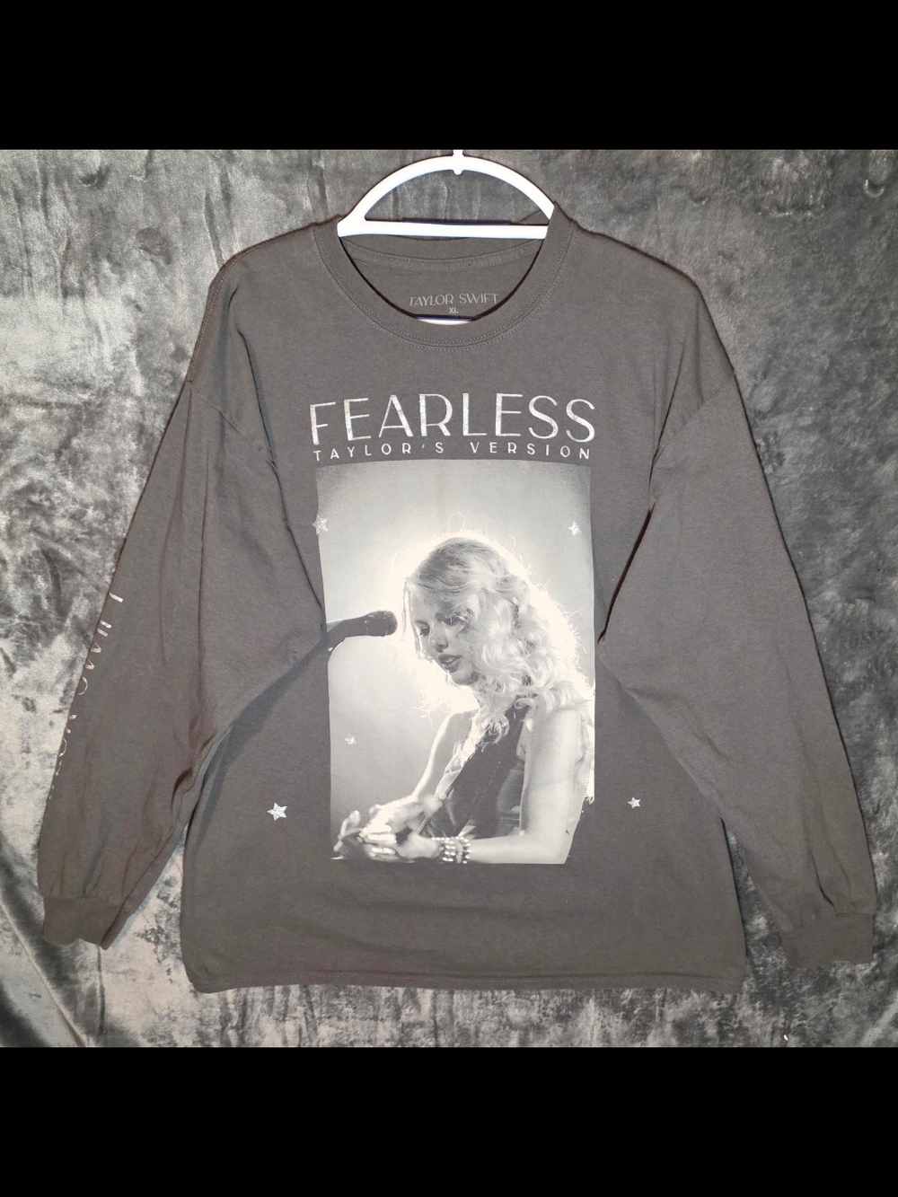 Taylor Swift "Fearless (Taylor's Version)" Gray Long Sleeve Shirt